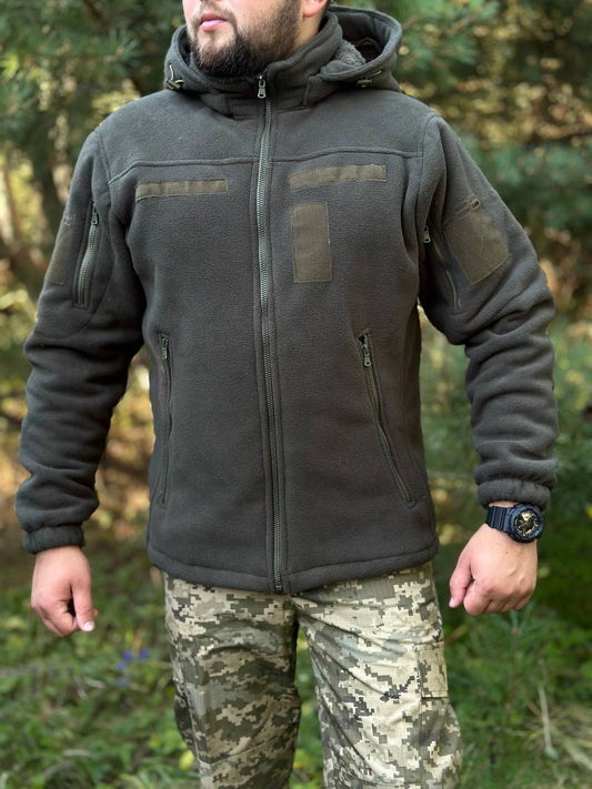 Флісова кофта на хутрі