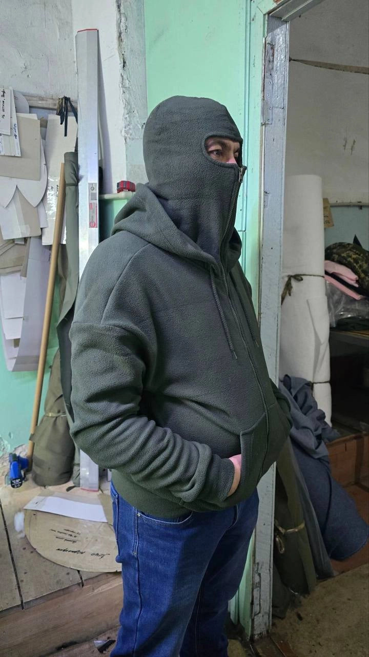 Флісова кофта з балаклавою