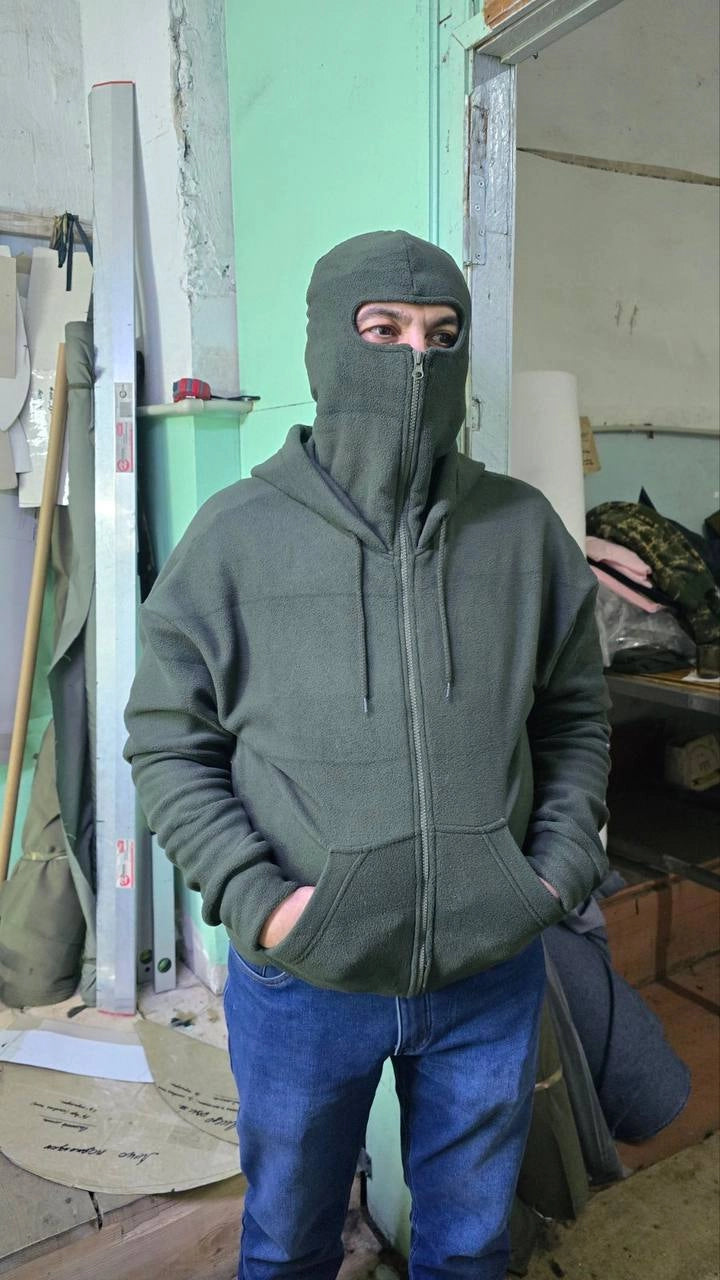 Флісова кофта з балаклавою
