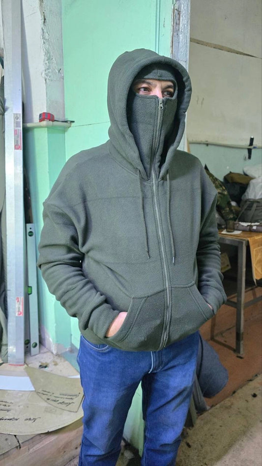 Флісова кофта з балаклавою