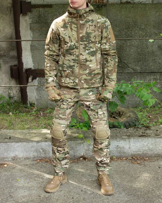 Комплект форми Soft Shell Caiman мультикам куртка + штани G2 та убакс G4