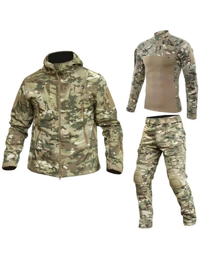 Комплект форми Soft Shell Caiman мультикам куртка + штани G2 та убакс G4 multykam M купити Україна Serdenko
