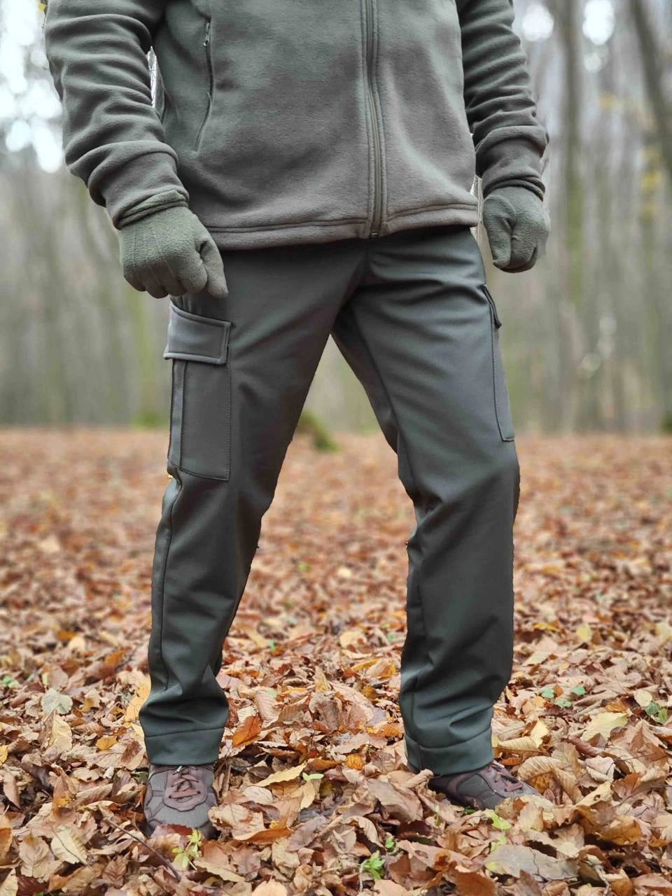 Штани софтшел на флісі до куртки софтшел omni - heat khaki S купити Україна Serdenko