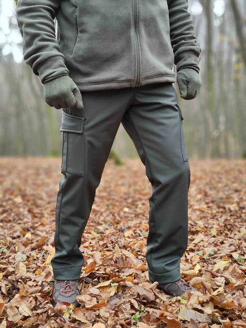 Штани софтшел на флісі до куртки софтшел omni - heat khaki S купити Україна Serdenko