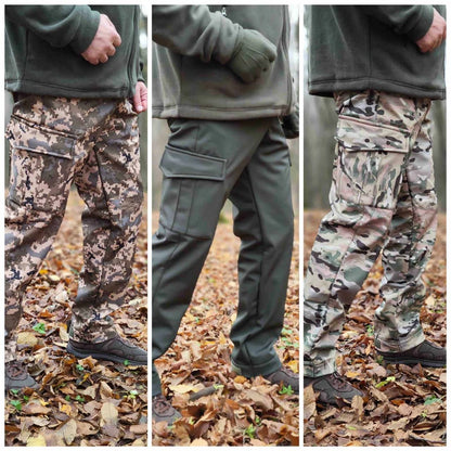 Штани софтшел на флісі до куртки софтшел omni - heat khaki XL купити Україна Serdenko