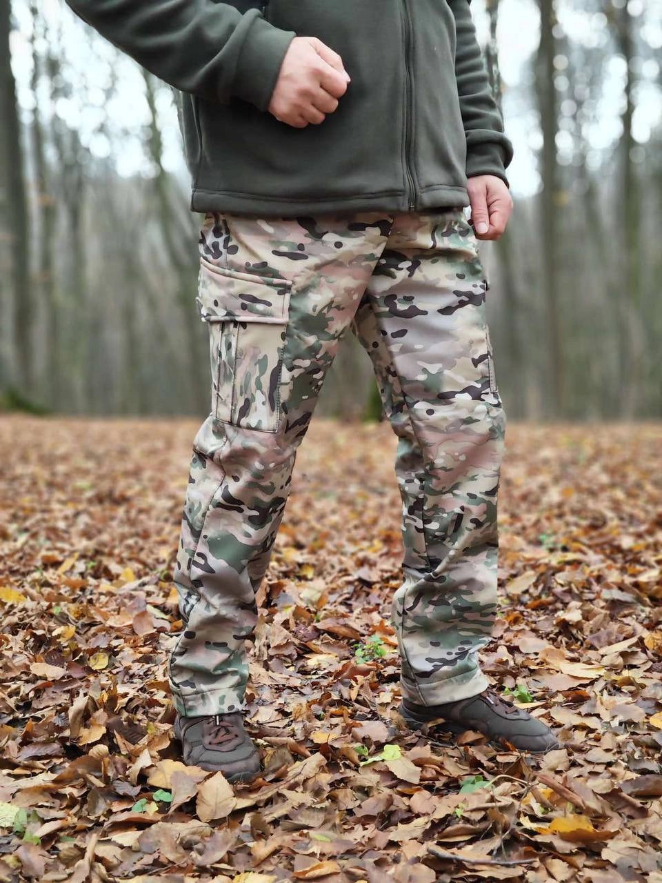 Штани софтшел на флісі до куртки софтшел omni - heat khaki L купити Україна Serdenko