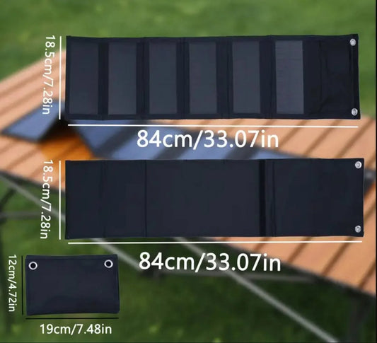 Павербанк із сонячною батареєю 70 Вт (складаний)